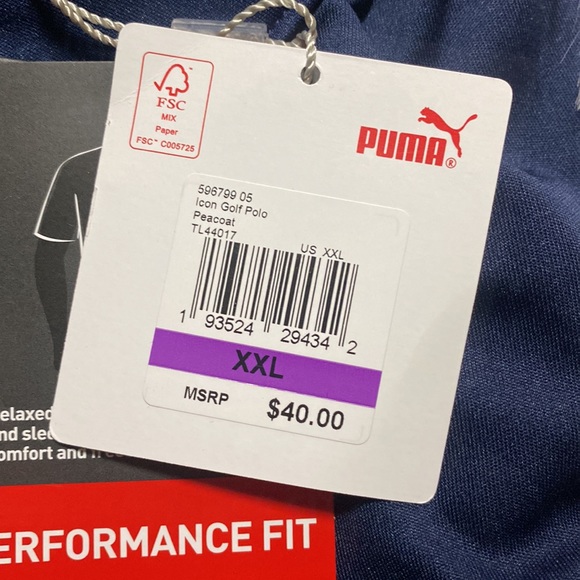 Men’s XXL PUMA Icon Golf Polo in Peacoat, New w/Tags, Baskin31Robbins Promo item - Picture 8 of 11